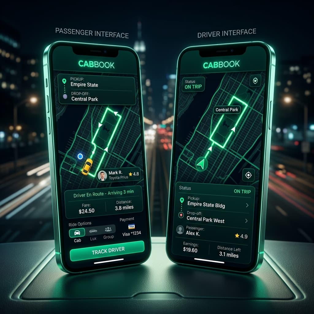 Cab Booking Software Interface